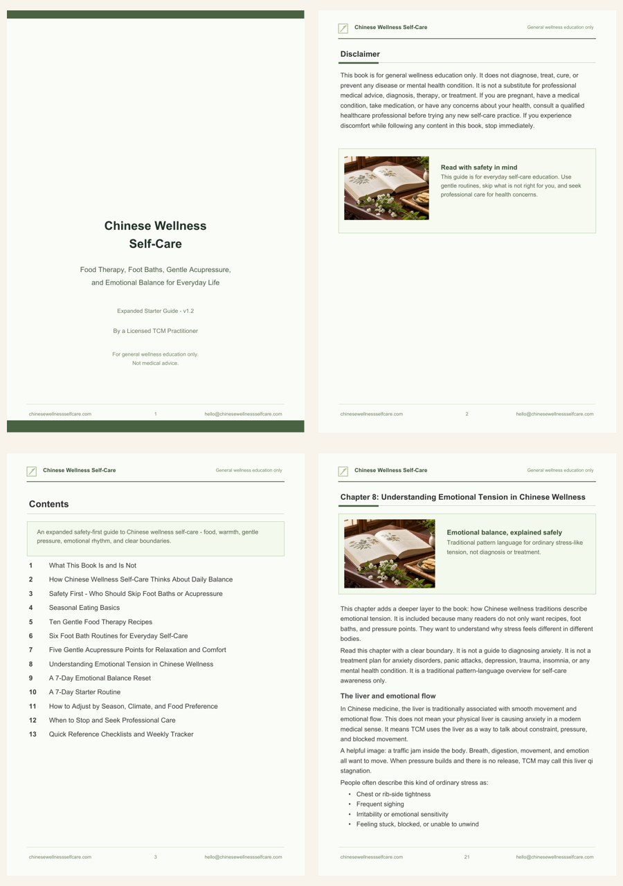 Preview pages from Chinese Wellness Self-Care PDF