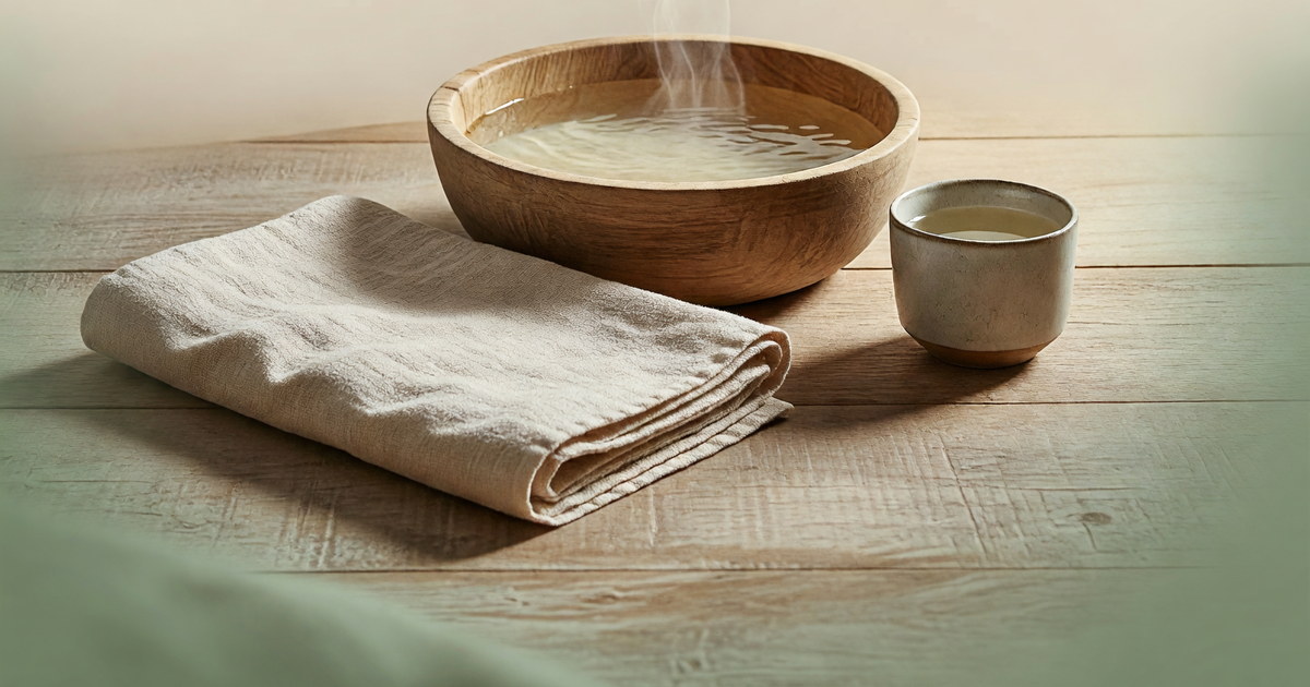 Simple warm water foot bath