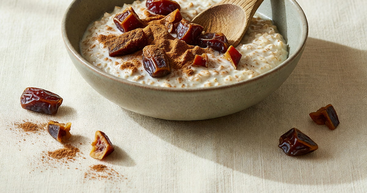 Warm date and oat bowl